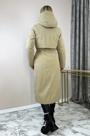 Пуховик женский из текстиля